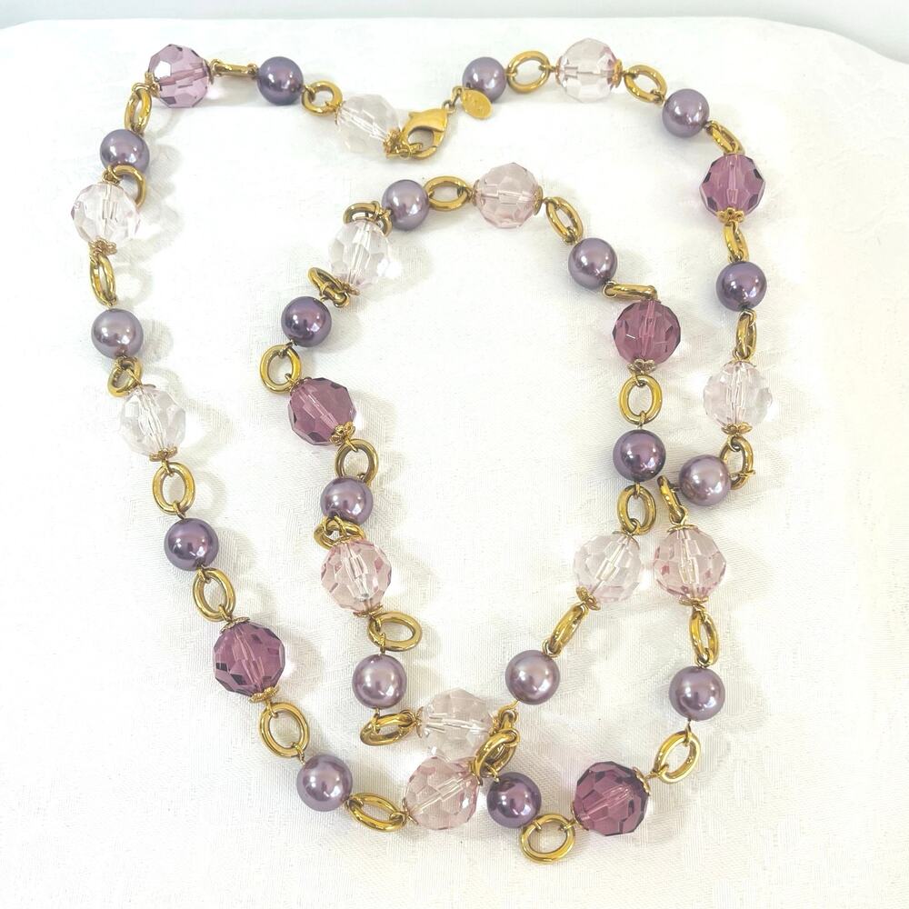 Necklace Bead Faux Pearl Vtg Kjl Kenneth Jay Lane… - image 5